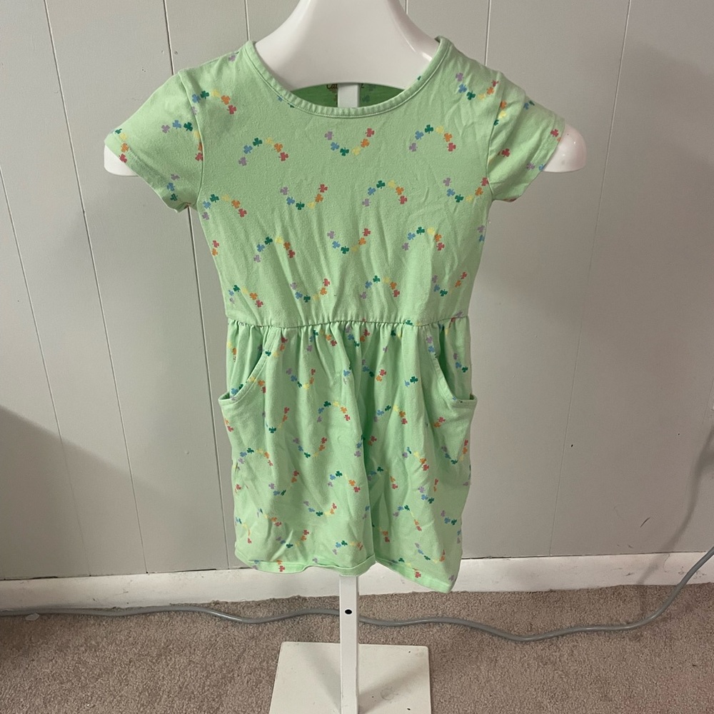 Cat & Jack st. Patrick’s four leaf clover rainbow dress